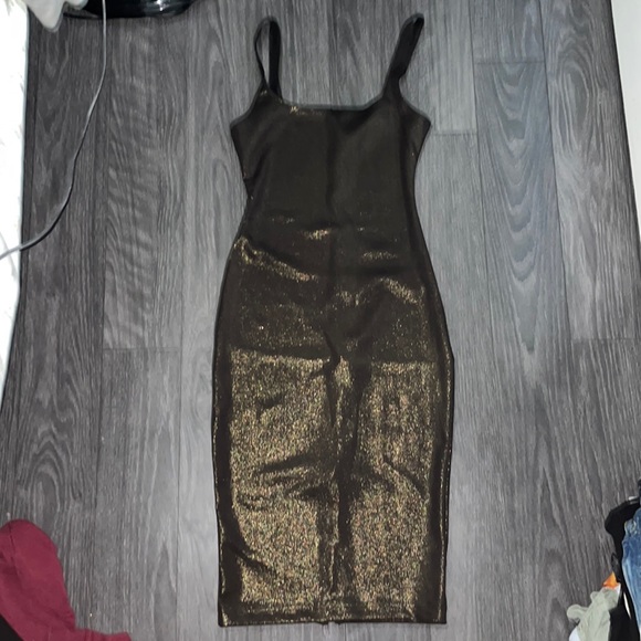 american apparel metallic skater dress American Apparel | Dresses | American Apparel Gold Dress